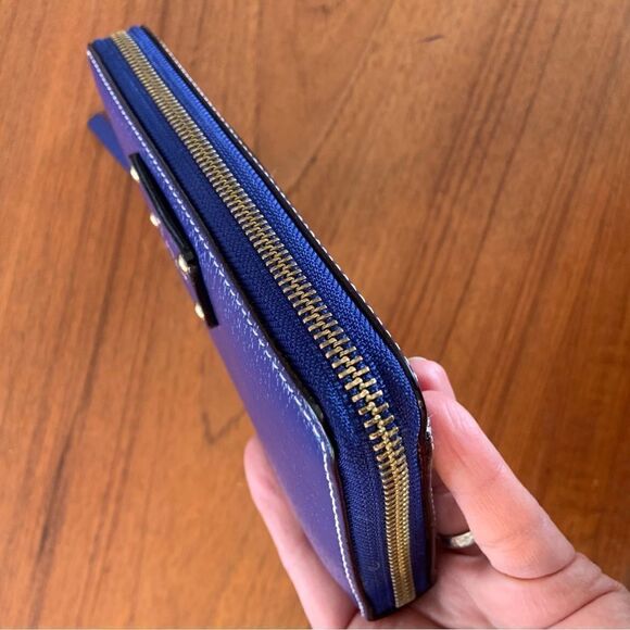 New ✨ KATE SPADE Wellesley Full Size Cobalt Blue Wallet - Picture 7 of 14